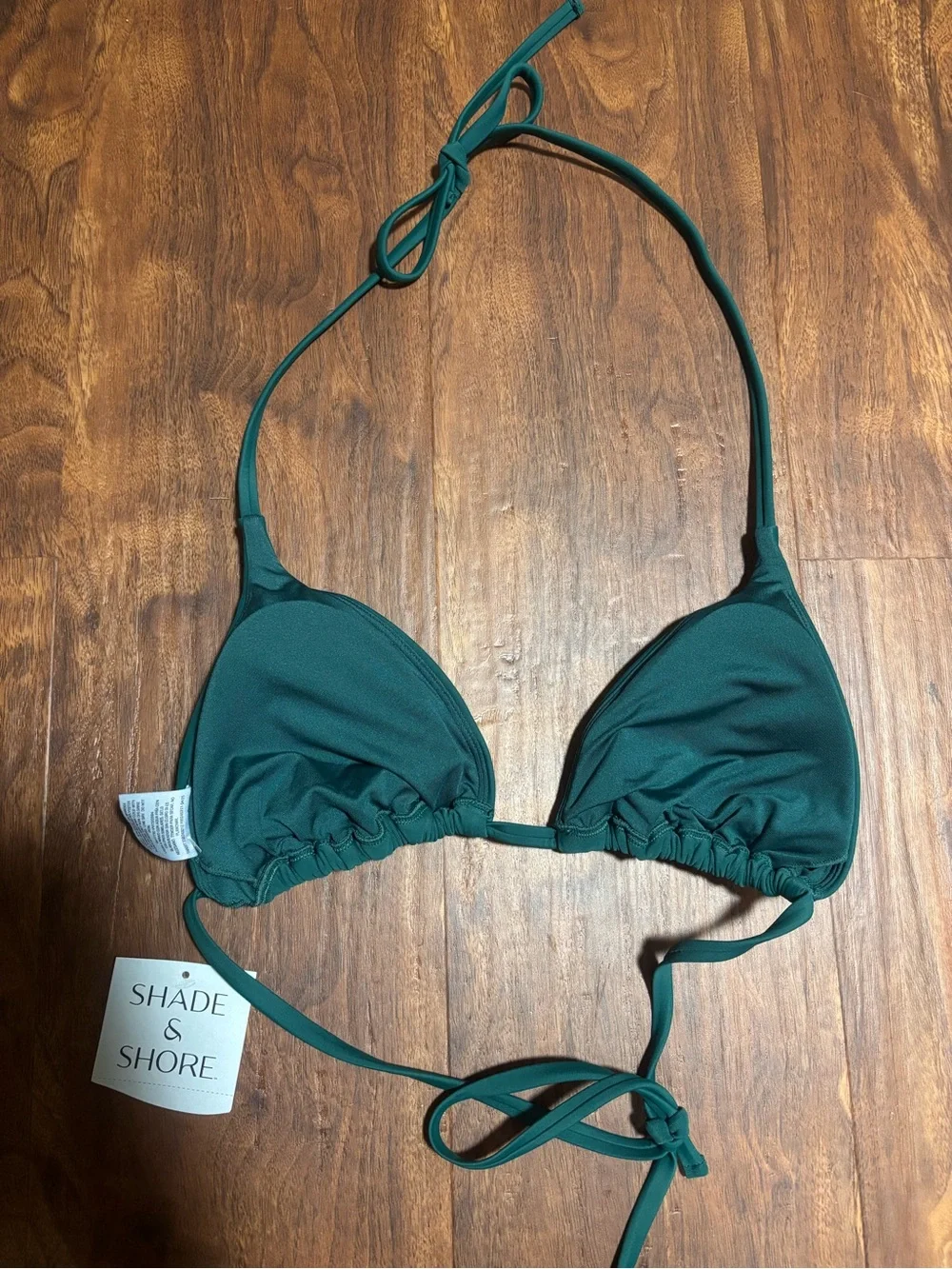Shade & Shore Women's Triangle Bikini Top - Green
